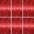 Voircoloria Red Foil Fringe Backdrop Curtains, Birthday Party Decorations by Voircoloria