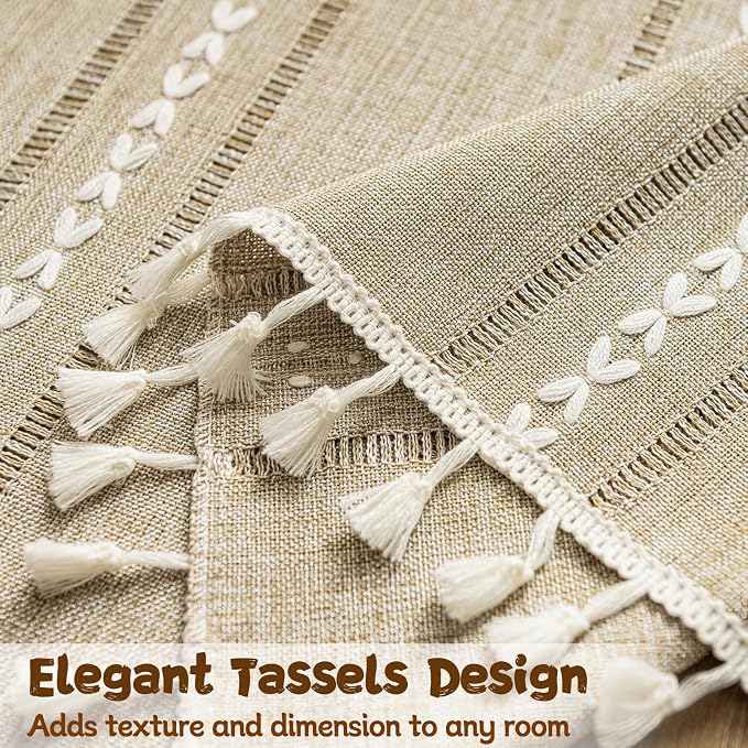 Sutuo Home Boho Curtains Valance Tier 36 inch - Image 4