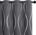 NICETOWN Small Blackout Grey Cafe Curtain Panels by NICETOWN