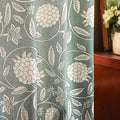 Designer Vintage Linen Printed Curtains, 2 Panels, Floral Pattern Draps by Isaennehomedecoration