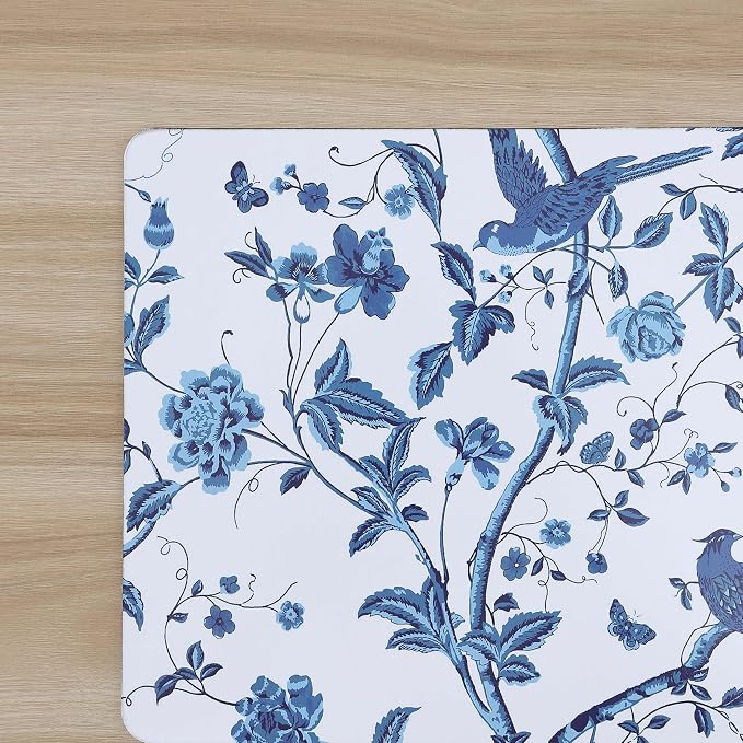 Laura Ashley Cork Placemats, 16 x 12-inch, Summer Palace Blue | Ideal - Image 6