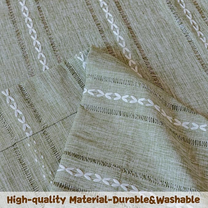 Sutuo Home Green Boho Curtains 120 inch Extra Long - Image 6
