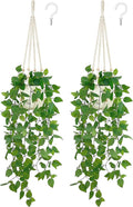 Mkono Fake Hanging Plant, Macrame Hanger by Mkono