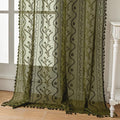 WAZZIO Boho Lace Curtains 2 Panels 84 Inch -Victorian Sheer Panel Drape French by WAZZIO
