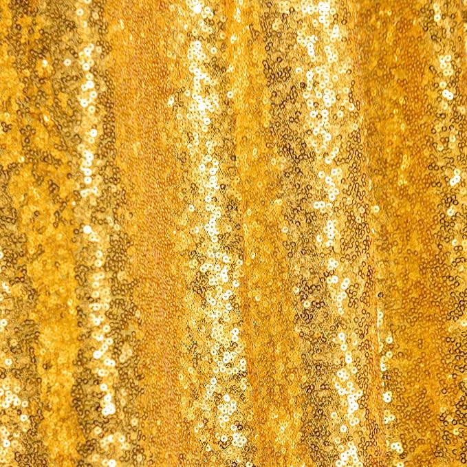 JYFLZQ Gold Sequin Backdrop Curtains 6ft x 8ft 1 Panel Glitter Photo Booth - Image 7