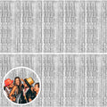10 Pack Silver Backdrop Curtain Party Decorations Foil Fringe Backdrop Silver by BOMSI