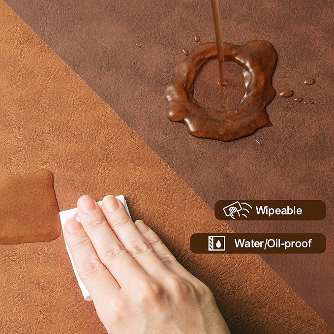 Placemats Set of 8, DOLOPL Reversible Dual-Color Faux Leather Place Mats - Image 6