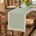 Table Runners 107 Inches,Waterproof Boho Table Runner with Tassel Fringe,Table Runner for Party Coffee Table