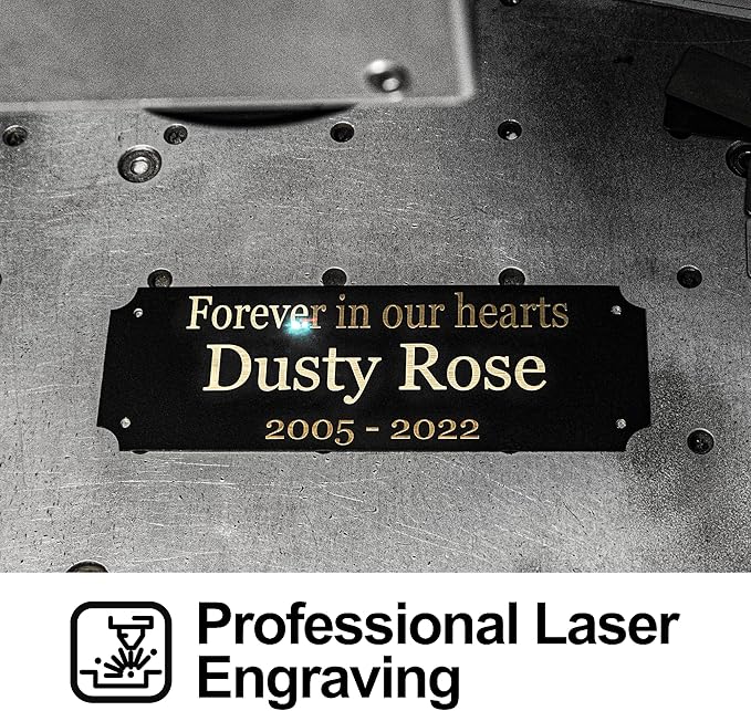 Personalized Name Plates, Black Engraved Plaque with Gold Text, Trophy Plates Engraved, Custom Name Plate with Adhesive Backing or Screws, 6" W x 2" H