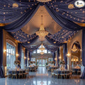 6 Panels Navy Blue Ceiling Drapes by Shillance