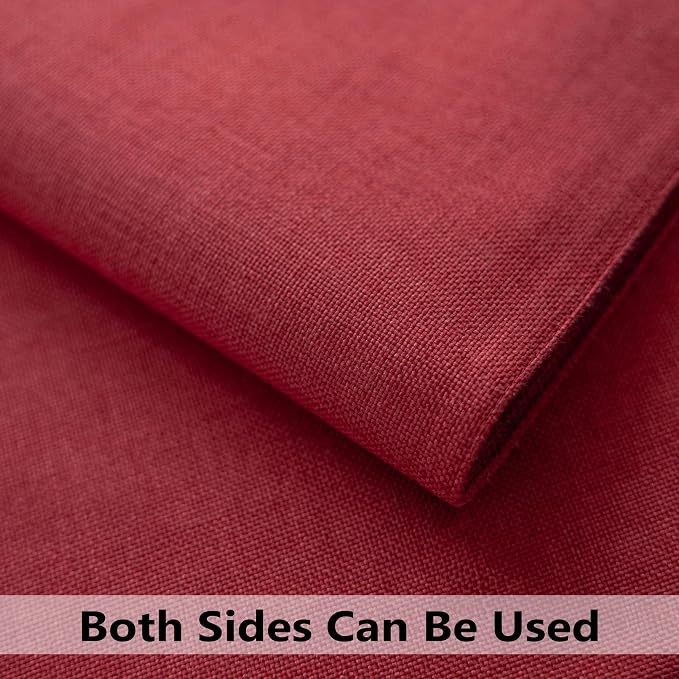 Demetex Red Placemats Set of 8 Fade Resistant Linen Placemats Modern Decorative - Image 5