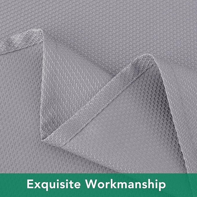 Biscaynebay Textured Fabric Round Tablecloths 70", Silver Grey Water Resistant Table Cloth Circle Folding Table Covers for Dining, Kitchen, Wedding, Parties etc Machine Washable