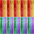 10 Pack Rainbow Backdrop Party Decorations Tinsel Curtain Party Streamer Foil by BOMSI