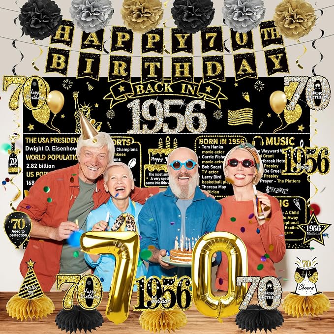 Zirtorei 70th Birthday Decorations - Image 5