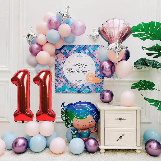 40 inch Number Balloon 0-9 Red Large Number 11 Balloons, Digital Balloons - Image 2