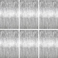 Voircoloria Silver Foil Fringe Backdrop Curtains, Birthday Party Decorations by Voircoloria