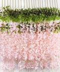 36pcs Artificial Wisteria Flowers 3.6 Feet/Piece Pink Dense Artificial Fake by HanYun