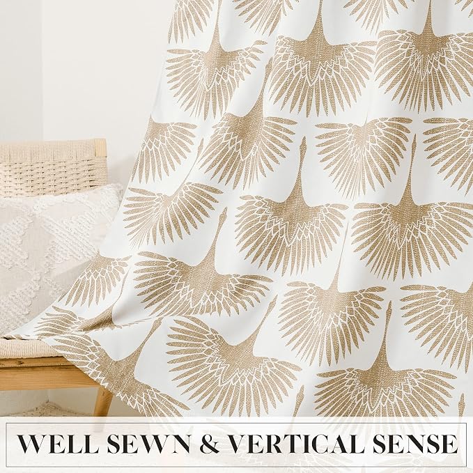 KGORGE Printed Curtains Bohemian Floral and Animal Pattern - Image 5