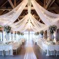 6 Panels White Ceiling Curtains by Unknown
