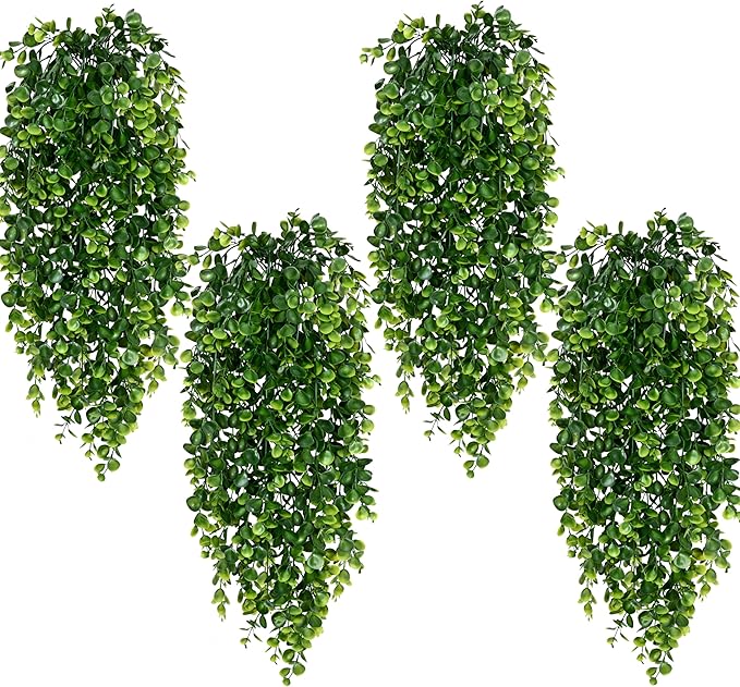 8Pcs Fake Hanging Plants 2.7FT Fake Plants Fake Vines Greenery | UV Resistant by Waipfaru