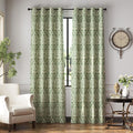 jinchan Blackout Curtains for Bedroom, Sage Damask Patterned Curtains 84 Inch by JINCHAN