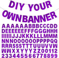 DIY Banner Kit with Letters Glitter Banner Letters Customizable Birthday by mifengda