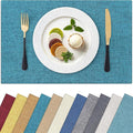 Homaxy Cloths Placemats for Dining Table Set of 6, Teal | Heat Resistant by Homaxy