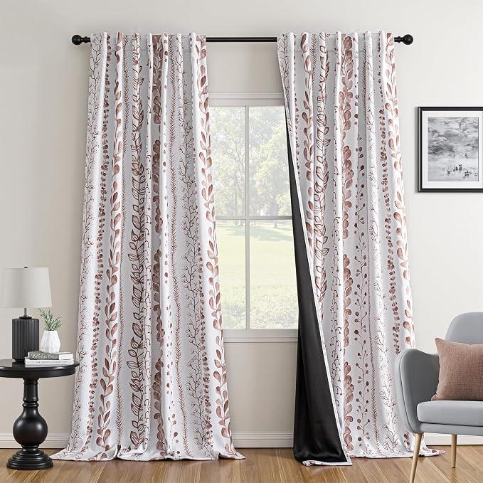 95% Blackout Curtains for Bedroom, Thermal Insulated Privacy Protection Back - Image 2