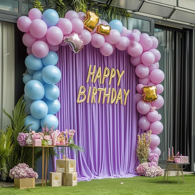 Lavender Purple Backdrop Curtain Drapes - Image 5