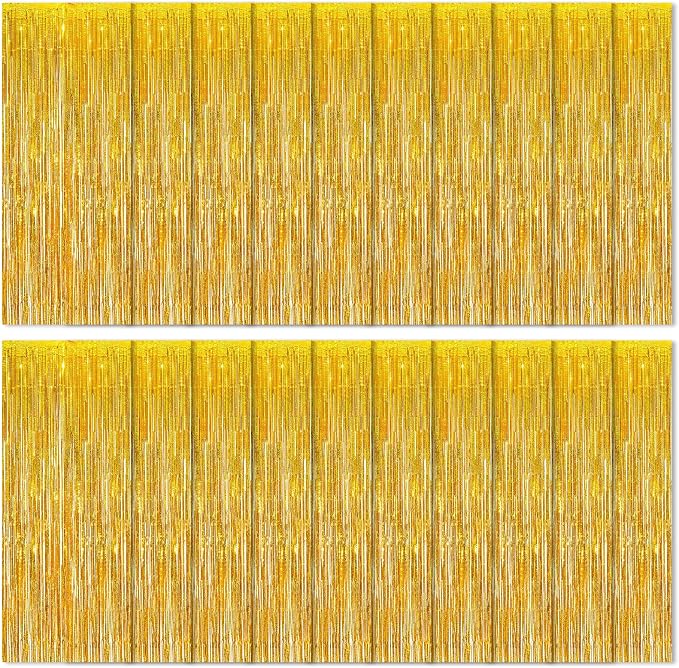 20 Pack Gold Foil Curtains by Ohiyoo