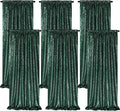 Emerald Green Sequin Curtains Backdrop 6 Pcs 2FTx8FT Shiny Shimmer Fabric | by B-COOL