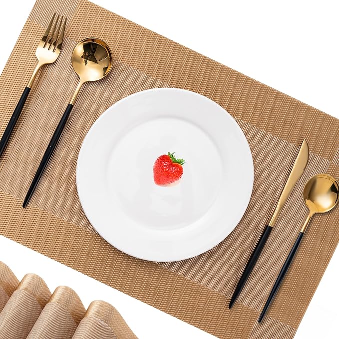 Placemats Set of 4 Washable Indoor | Outdoor Vinyl Place Mats - Image 7