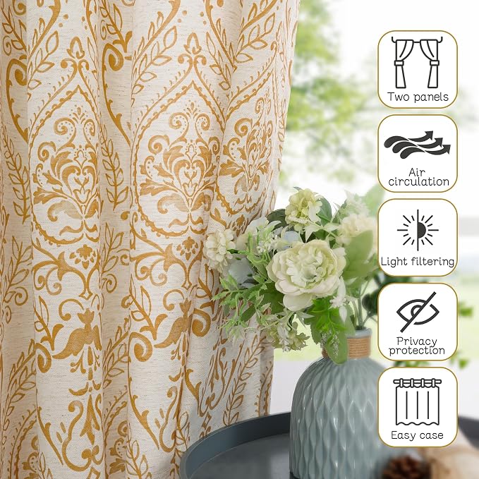 Short Linen Curtains 45 inch Length - Image 7
