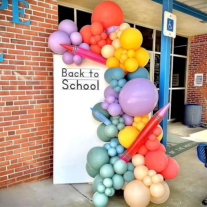 144PCS Rainbow Balloon Arch Kit, Mustard Yellow Beige Balloons - Image 7
