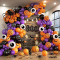 Halloween Balloon Arch Garland Kit, Spooky Party Decorations Background Supplies by Jenlion