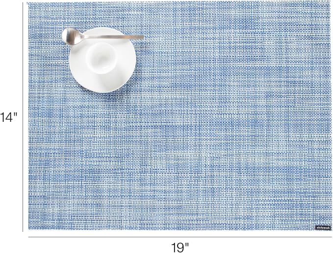 Chilewich Mini Basketweave Placemats, Woven Rectangle Placemats Set of 4 | Easy - Image 2