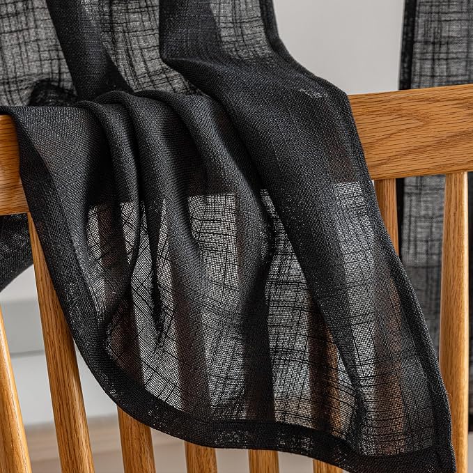 Beda Home Tassel Linen Textured Swag Curtain Valance - Image 4
