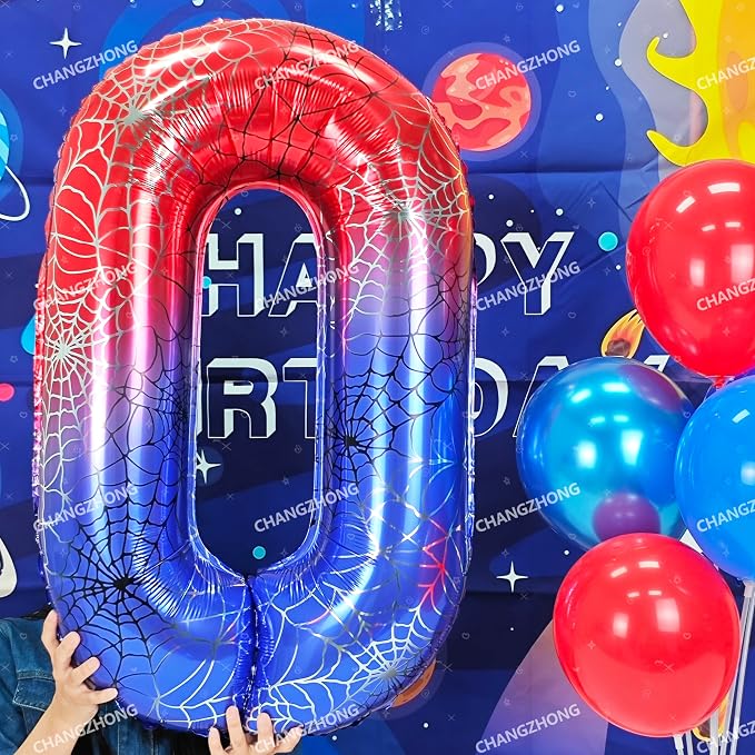 40 In Red And Blue Birthday Theme Large Number 7 Balloon | Giant Large Helium - Image 6