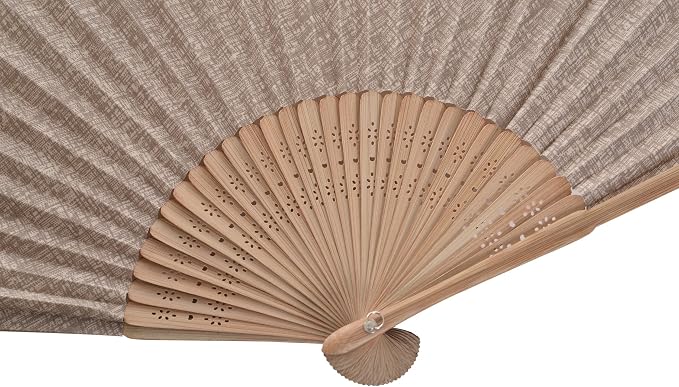 Hand Fan with Beautiful Fabric Printed - Image 4