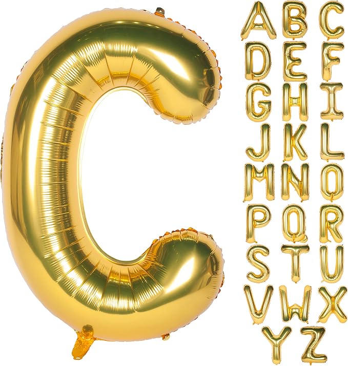 Letter Balloons 40 Inch Giant Jumbo Helium Foil Mylar Gold C | by Exquisitehighqualitypartydecorationstomeetyoureveryneed%EF%BC%81