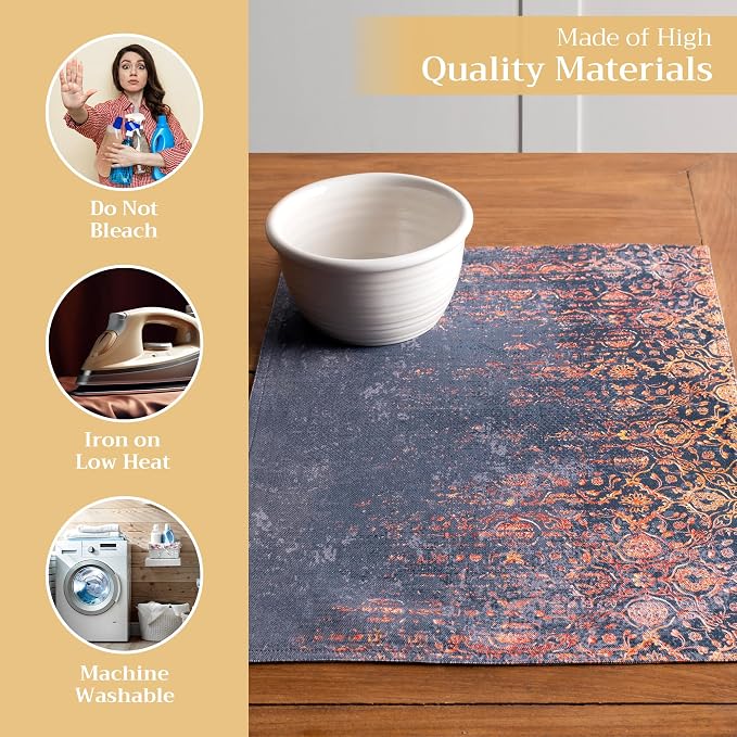Maison d' Hermine Placemats Set of 4 Reusable 100% Cotton | Cloth Place Mats - Image 3