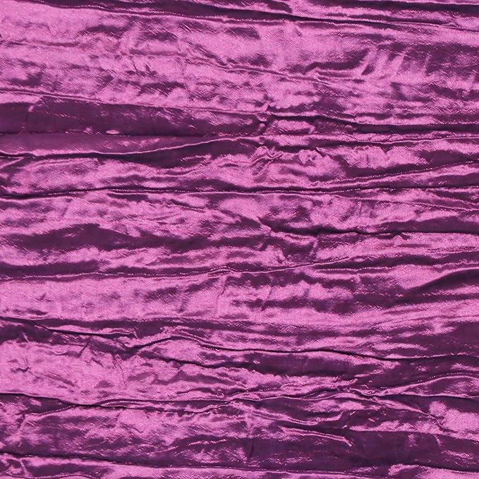YOUR CHAIR COVERS - 90 x 132 inch Rectangular Crinkle Taffeta Tablecloth - Purple, Rectangle Table Linens for 6 ft Rectangular Tables, Wedding Crushed Table Cloth