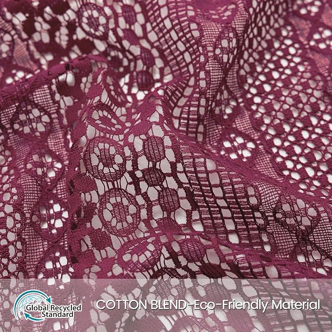 WAZZIO Boho Lace Curtains 84 Inches 2 Panel, Light Filtering Privacy Tassel & - Image 6