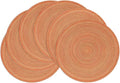 SHACOS Round Braided Placemats Set of 6 Fall Place Mats Washable Polyester 15 by SHACOS