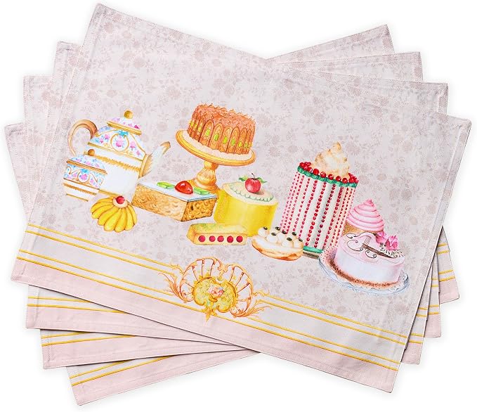 Maison d' Hermine Placemats Set of 4 Reusable 100% Combed Cotton | Cloth Place by MaisondHermine