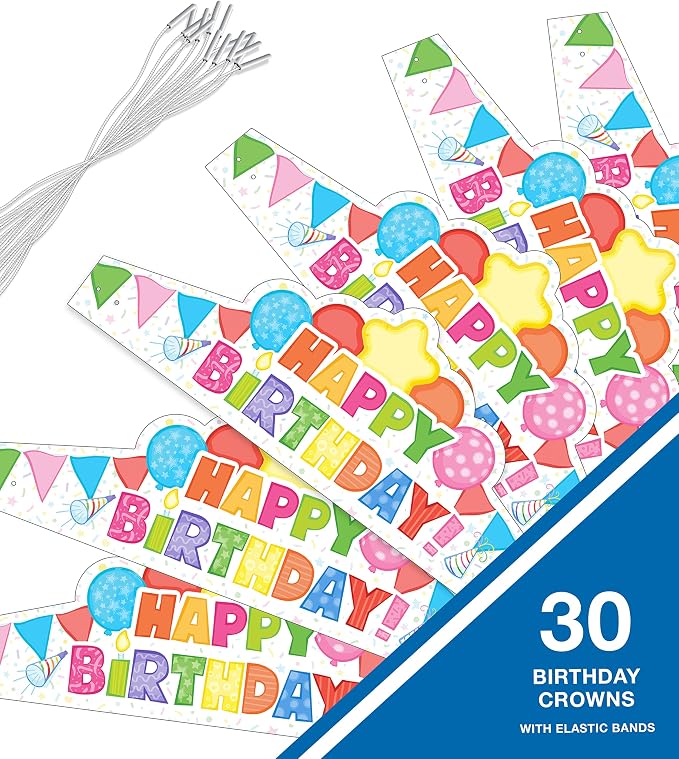 Carson Dellosa 30-Piece Birthday Crowns - Image 3