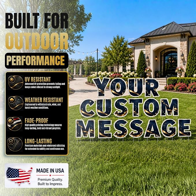 Custom Large lawn letters with stakes by BCB | Lawn Sign Printed in USA | 24 - Image 4