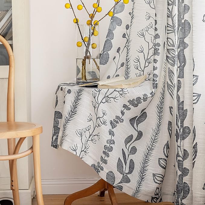 Boho Curtains 72 Inches Long Linen Style by MEETSKY