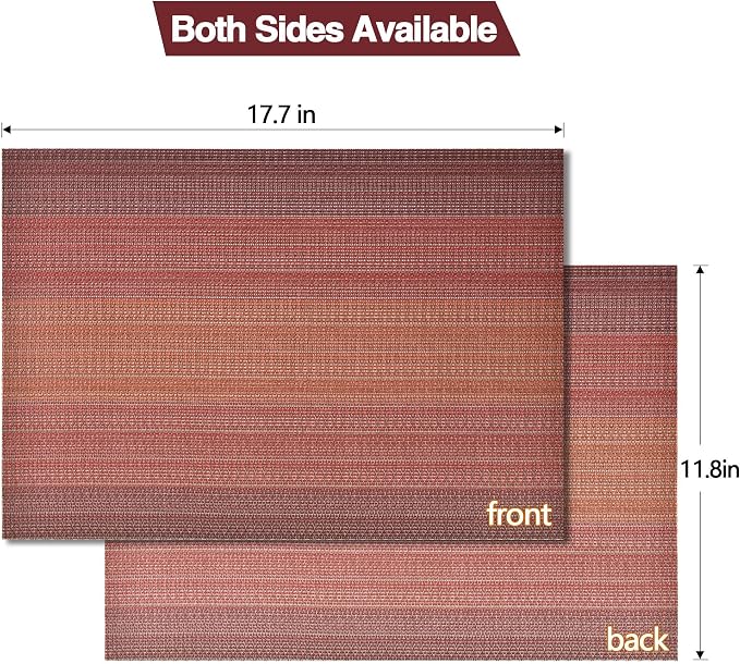 SLKQG Red Placemats Set of 4 - Image 5
