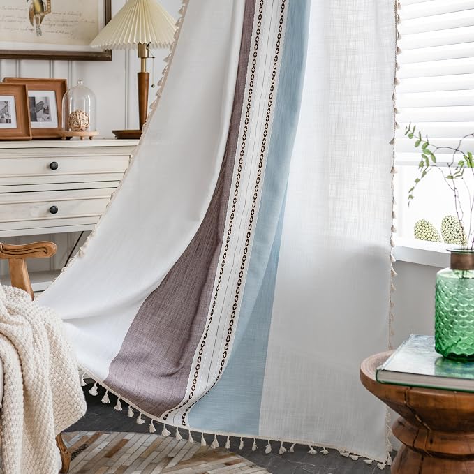 Sutuo Home Boho Curtains 96 inches by SutuoHome